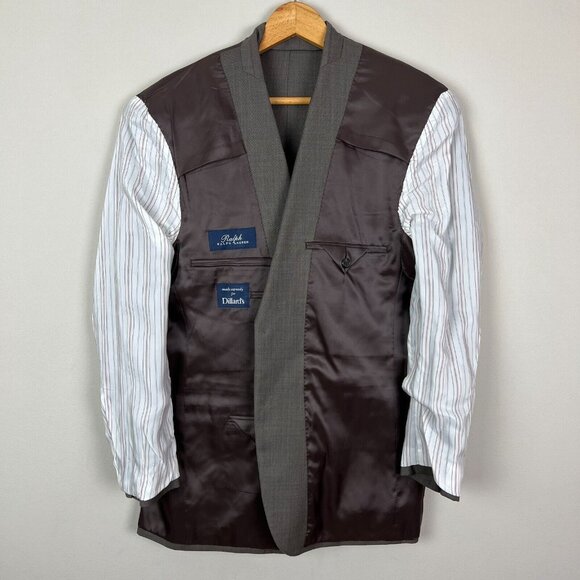 Ralph Ralph Lauren Sport Coat Blazer Jacket Mens 38R Brown 100% Wool 2-Button - Picture 15 of 16